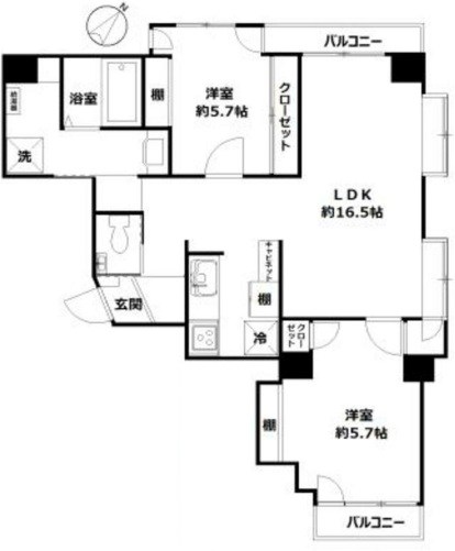 シャルマンコーポ清雅 間取り