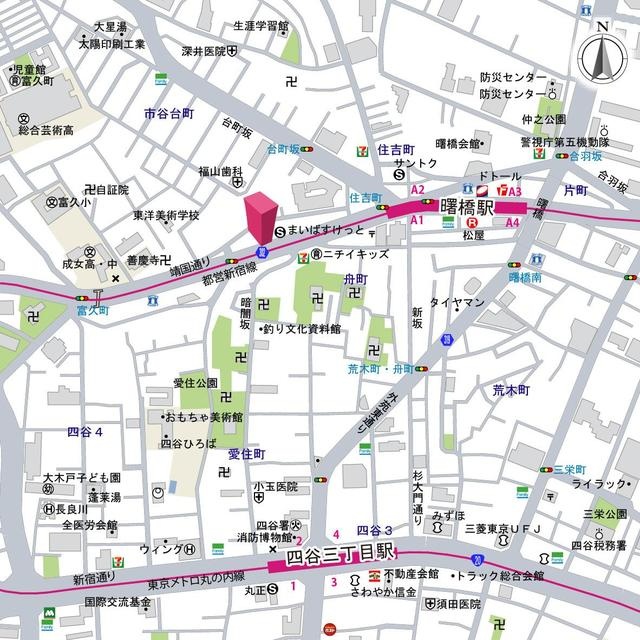 グランハイツ曙橋 地図（共通）