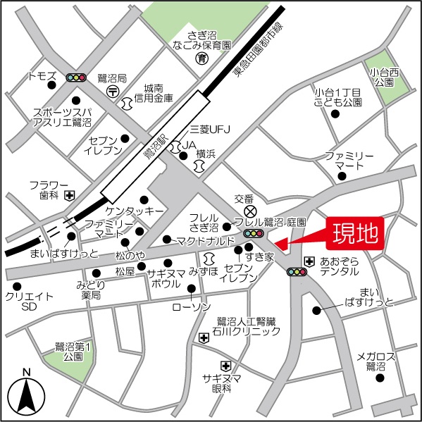 リバーレ鷺沼 地図（共通）