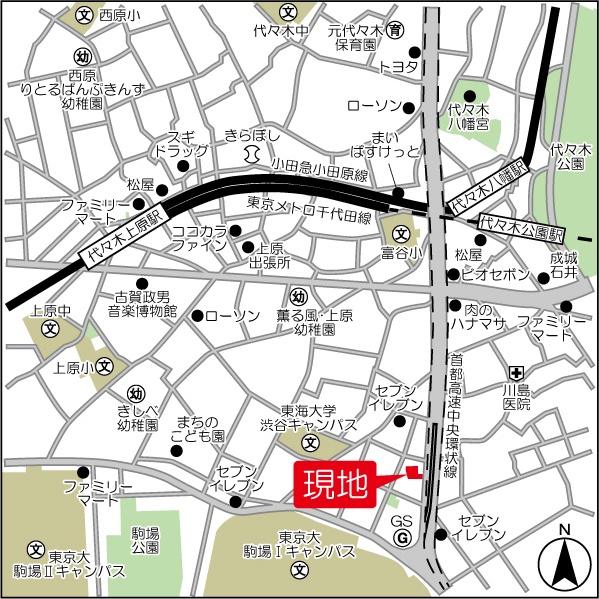 オーキッドレジデンス渋谷富ヶ谷 地図（共通）