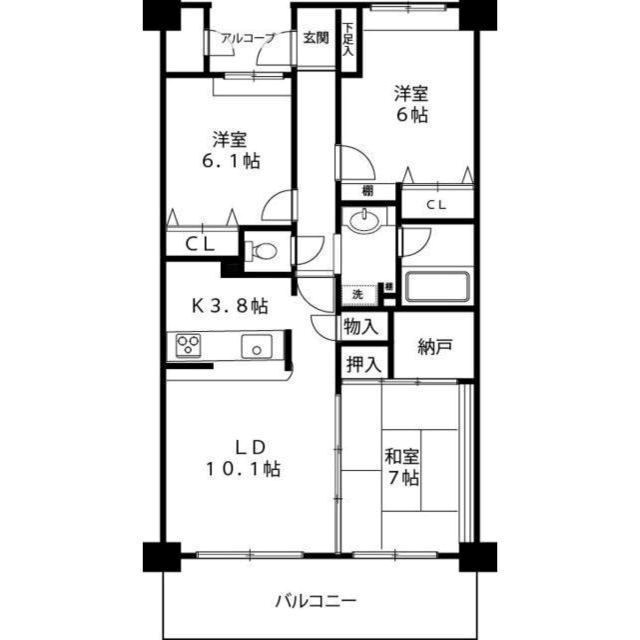 アソシエール野方 間取り