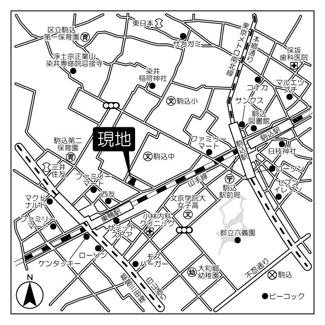 パークグレイス駒込 地図（共通）
