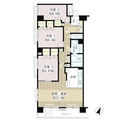 クラッサ目黒かむろ坂 間取り