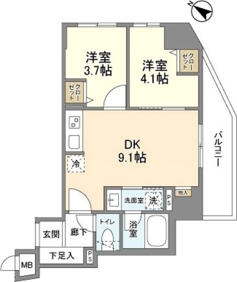 リビオメゾン日本橋久松町 間取り
