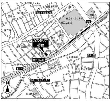 カスタリア初台 地図（共通）
