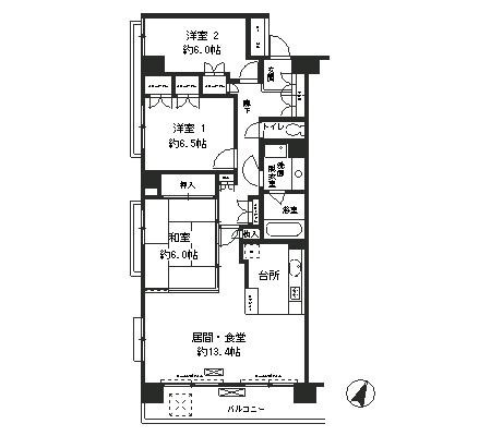 クラッサ目黒かむろ坂 間取り