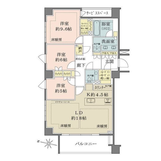 ザ・パークハウス千代田六番町 間取り