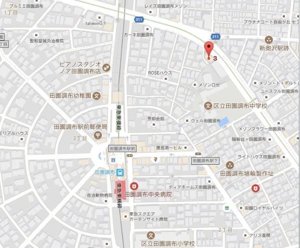 アルカディア田園調布 地図（共通）