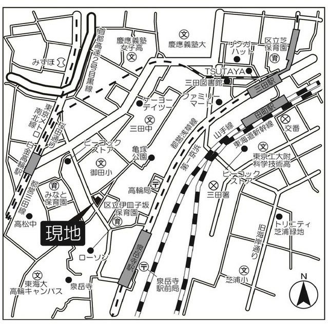 BPRレジデンス三田伊皿子坂  地図（共通）