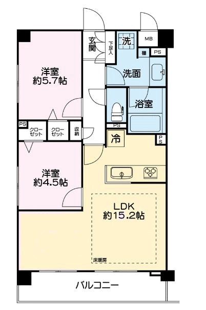リシェ上野毛 間取り