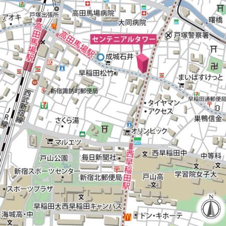 センテニアルタワー 地図（共通）
