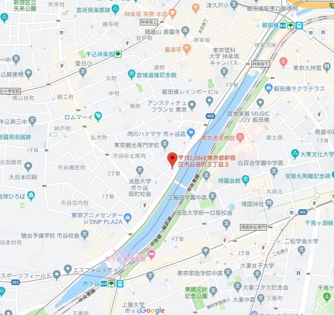 メゾン・ド・コリーヌ市ヶ谷 地図（共通）