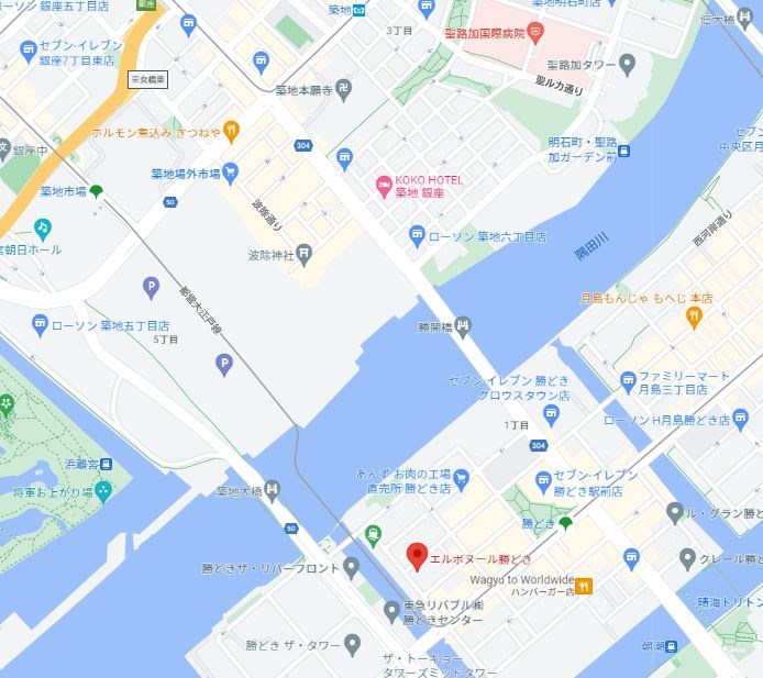 エルボヌール勝どき 地図（共通）