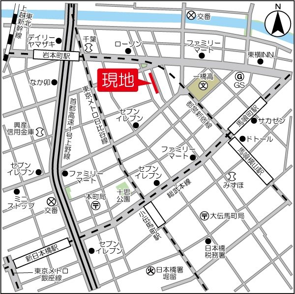 東神田テラスレジデンス 地図（共通）