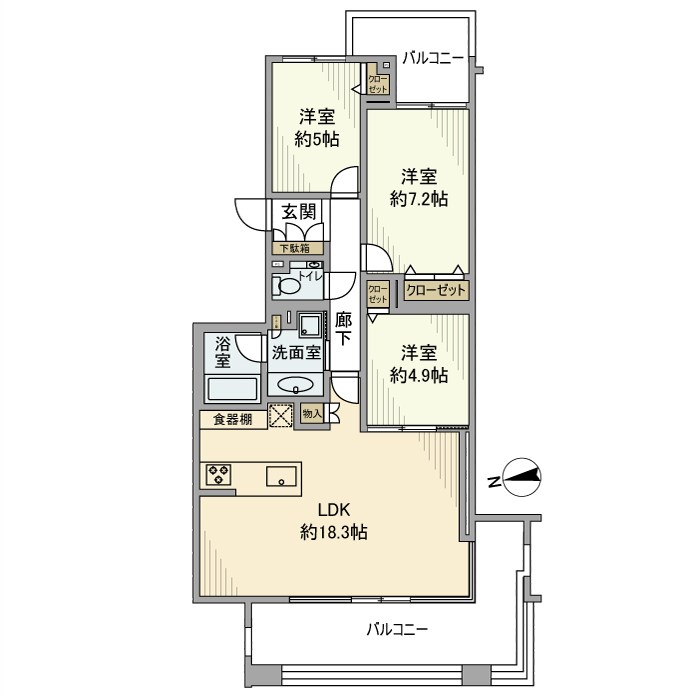 ロイヤルシーズン溝の口CASA 間取り