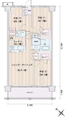 エスティメゾン豊洲レジデンスD棟 間取り