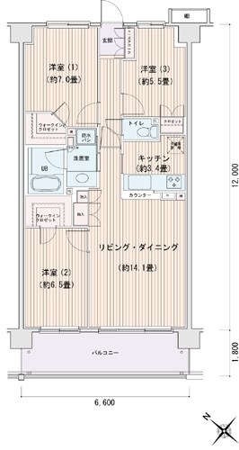 エスティメゾン豊洲レジデンスD棟 間取り