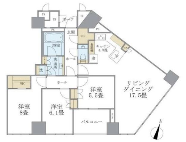 Brillia一番町  間取り