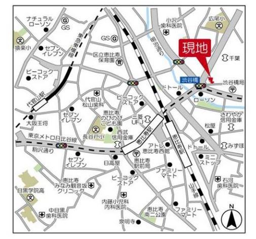 グランドゥール広尾 地図（共通）