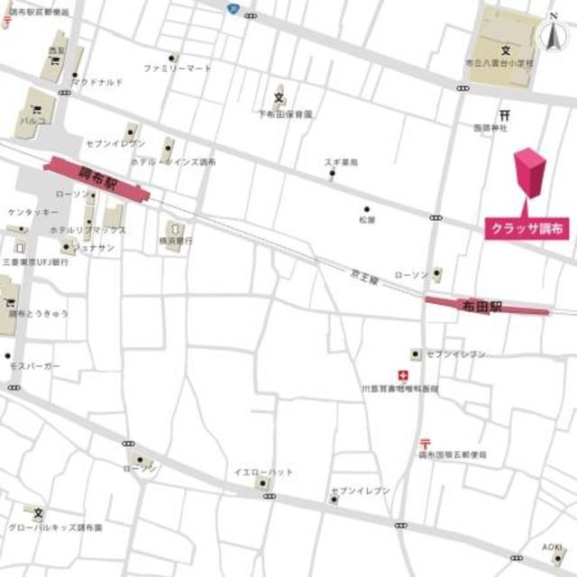クラッサ調布 地図（共通）