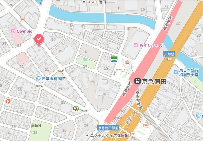 コンフォリア蒲田 地図（共通）