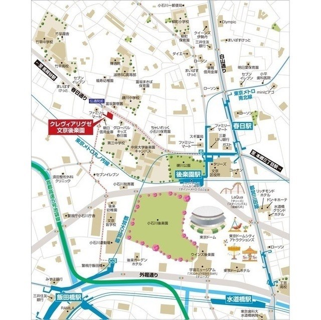 BluRock後楽園 地図（共通）