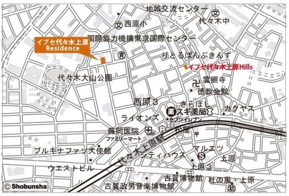 イプセ代々木上原Residence 地図（共通）