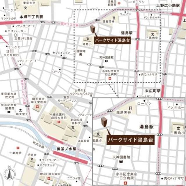 パークサイド湯島台 地図（共通）