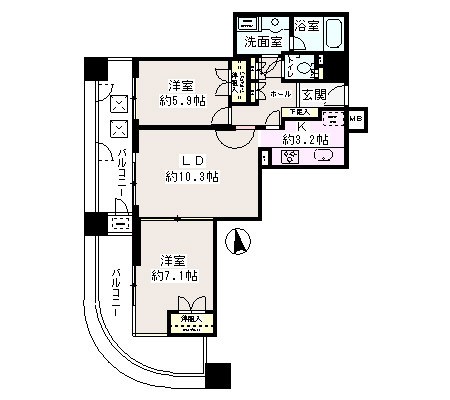 西早稲田東ウイング 間取り