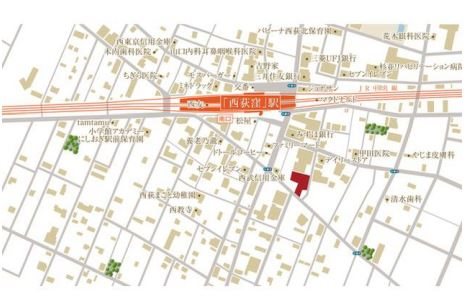 コンフォリア西荻窪 地図（共通）