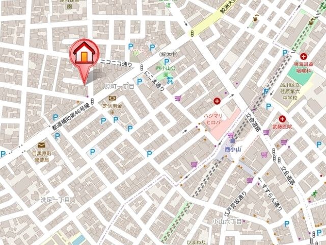レジディア西小山 地図（共通）