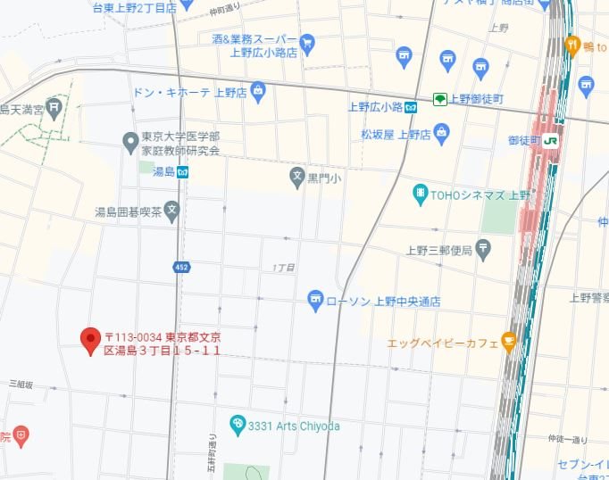 グローセインゼル湯島 地図（共通）