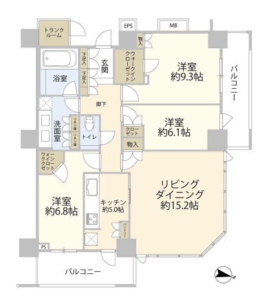 THE KOSUGI TOWER 間取り