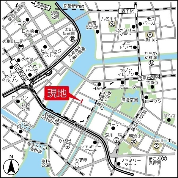 グランカーサ清澄白河 地図（共通）
