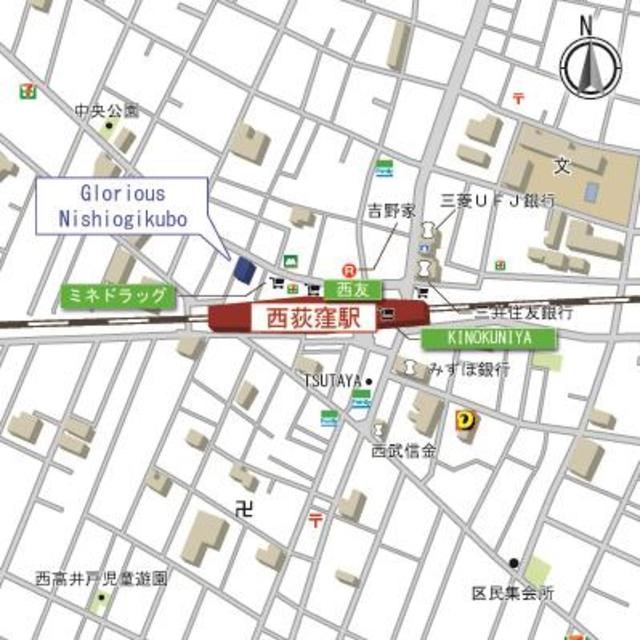 グロリアス西荻窪 地図（共通）