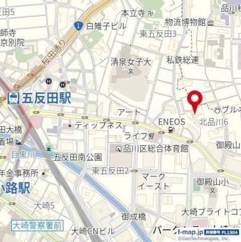 東京都港区高輪４丁目 地図（共通）