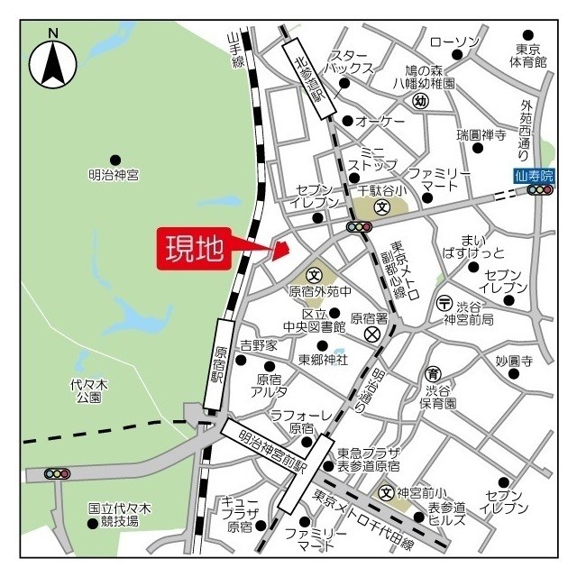 クエストコート原宿 地図（共通）
