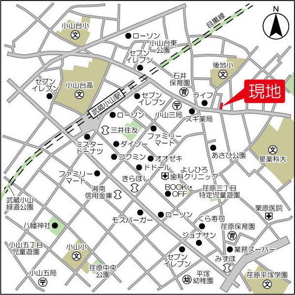 エフローレプルミエ武蔵小山 地図（共通）