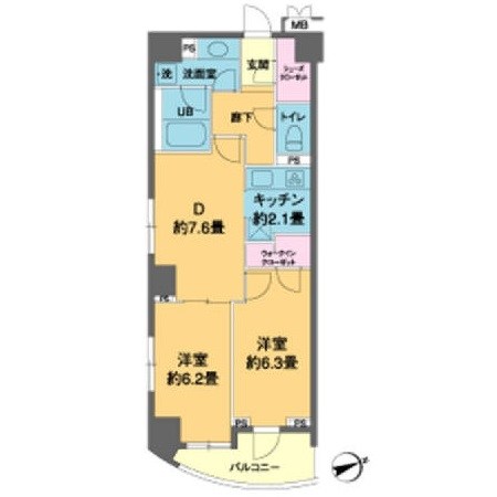 カスタリア池袋 間取り