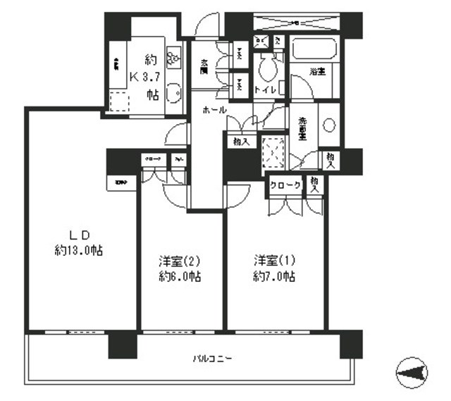 リバーポイントタワー 間取り