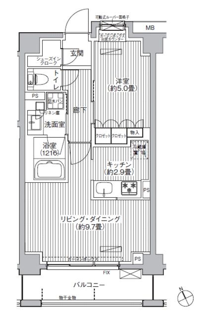 メゾンカルム市谷仲之町 間取り