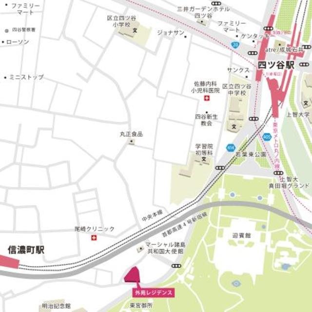 外苑レジデンス 地図（共通）