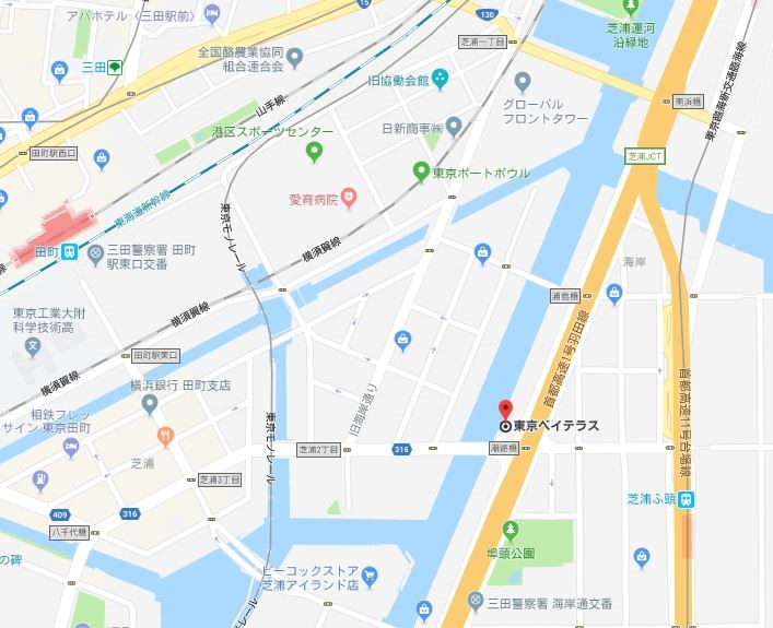 パークフラッツ芝浦 地図（共通）