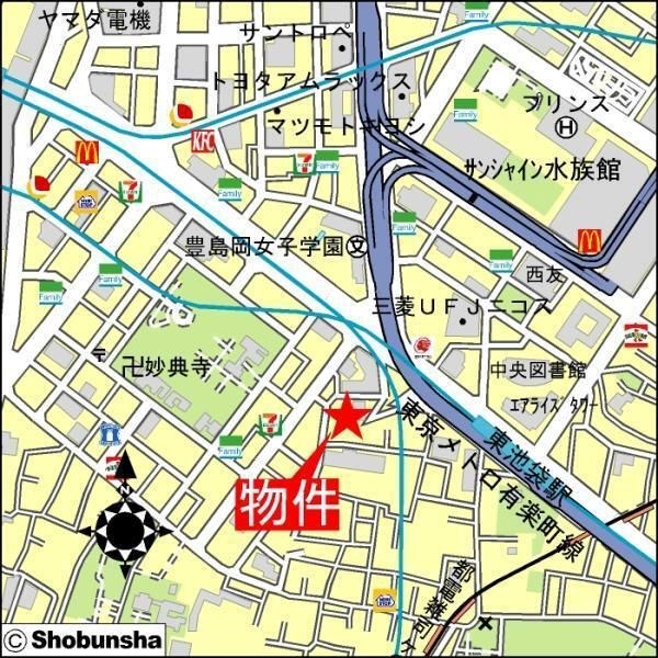 Brillia Tower池袋  地図（共通）