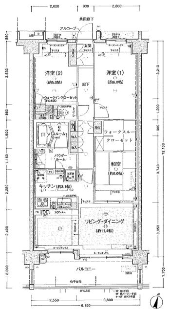 グランシーナ多摩川 間取り