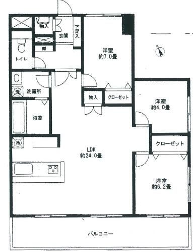 コープ野村六本木Ⅰ 間取り