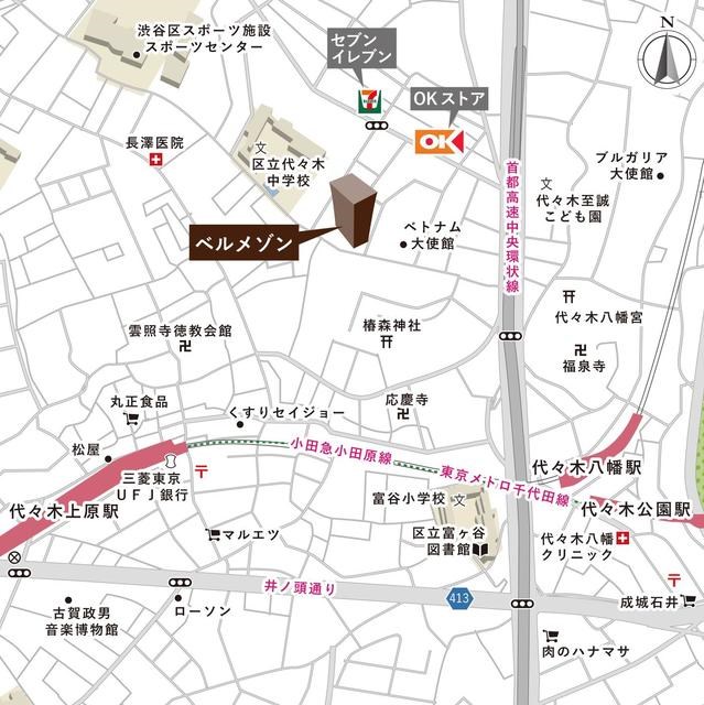 ベルメゾン 地図（共通）