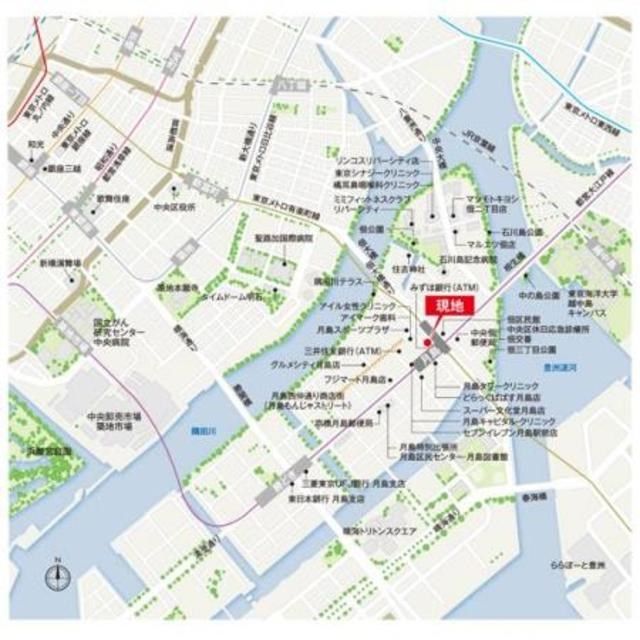 パークアクシス月島マチュアスタイル 地図（共通）