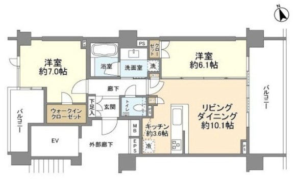 サンフル芝浦キャナルオーパス 間取り