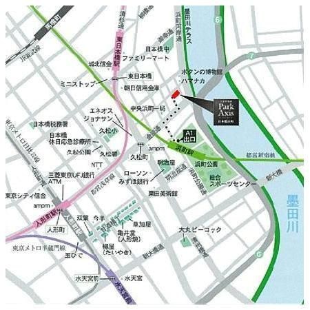 パークアクシス日本橋浜町 地図（共通）